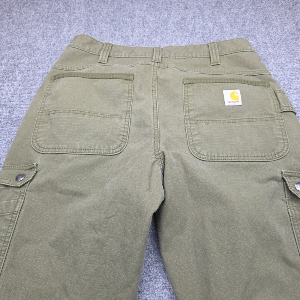 Carhartt Mens 33x32 Relaxed Fit Ripstop Fleece Lined Cargo Pants Olive Green G72 - Picture 9 of 9